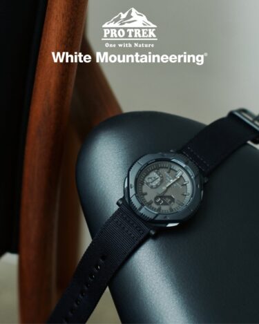 White Mountaineering × CASIO PRO TREK “Black”が2024年 11/8 発売 (ホワイトマウンテニアリング カシオ プロトレック “ブラック”)