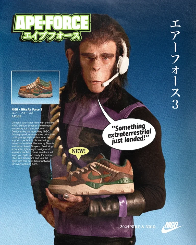 2024年 12/19 発売】NIGO x NIKE AIR FORCE 3 LOW “Baroque Brown/Fir