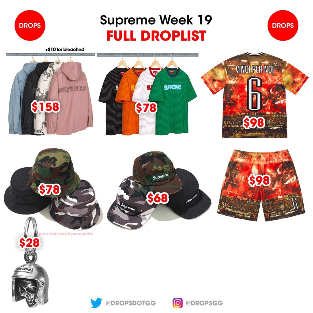 【SUPREME 2025 SS – シュプリーム 2025年 春夏】国内 7/5 発売予定 – week 19にレギュラーアイテム が登場予定