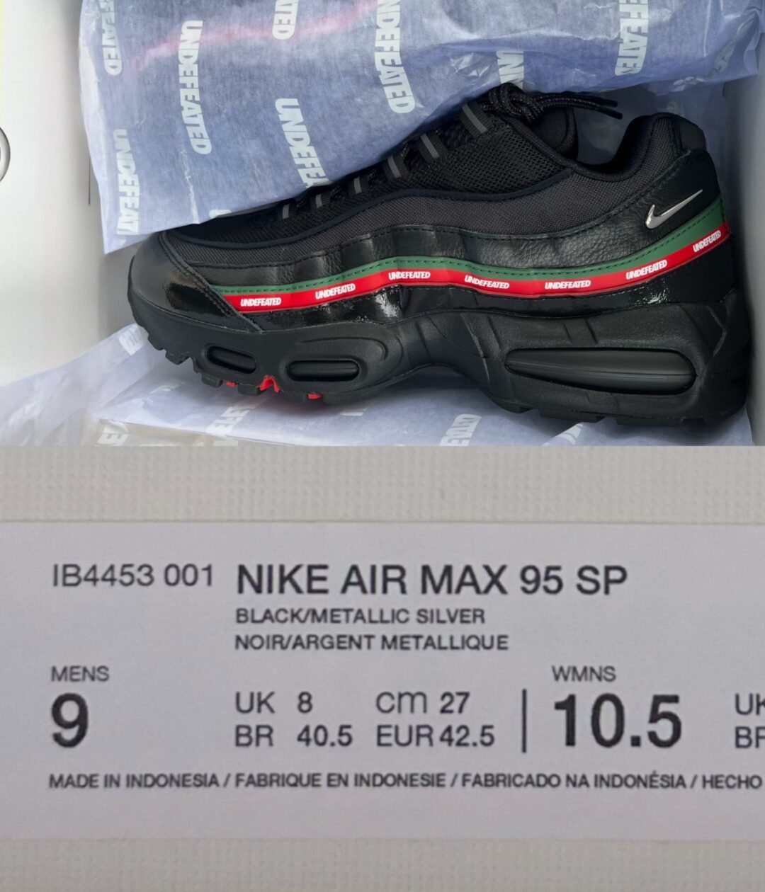 【2025年末 発売予定】UNDEFEATED × AIR MAX 95 SP GEO (アンディフィーテッド ナイキ エア マックス 95) [IB4523-001/IB4523-002/IB4523-003/IB4523-004/IB4523-200]