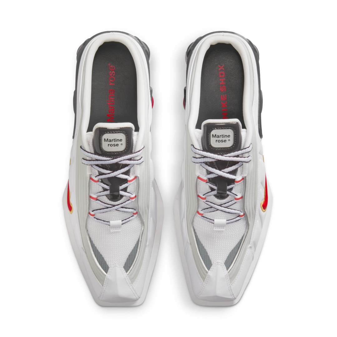 【2025年 10/30 発売】MARTINE ROSE × NIKE SHOX MR4 “White/Fire Red” (ナイキ マーティン・ローズ ショックス “ホワイト/ファイヤーレッド”) [IM5420-100/IM5420-600]
