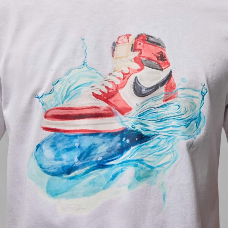 水彩画で描いた「NIKE AIR JORDAN 1 HIGH」Summer Teeが2025年 4/21