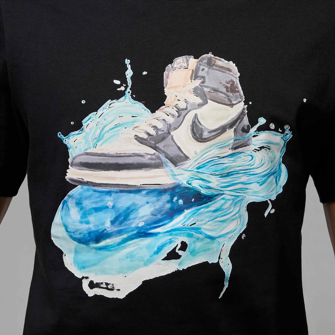 水彩画で描いた「NIKE AIR JORDAN 1 HIGH」Summer Teeが2025年 4/21 発売 (ナイキ ジョーダン) [IB3355-010/IB3355-100]