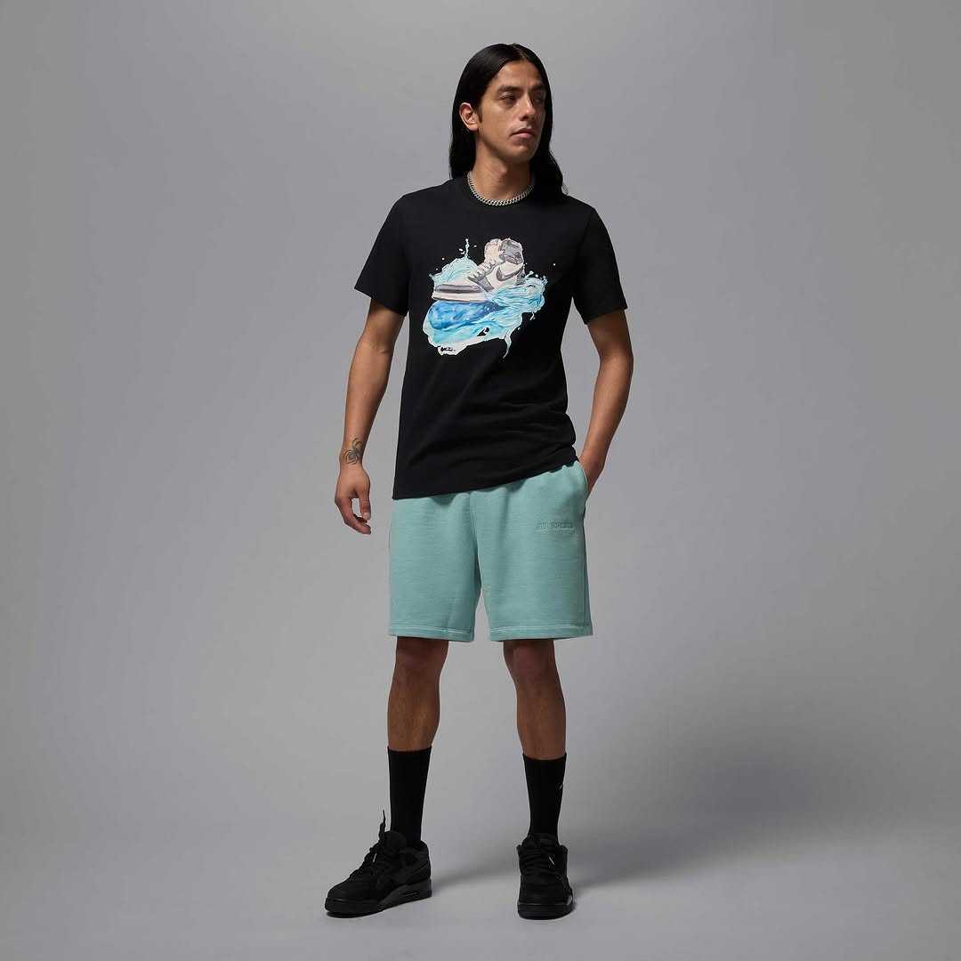 水彩画で描いた「NIKE AIR JORDAN 1 HIGH」Summer Teeが2025年 4/21 発売 (ナイキ ジョーダン) [IB3355-010/IB3355-100]