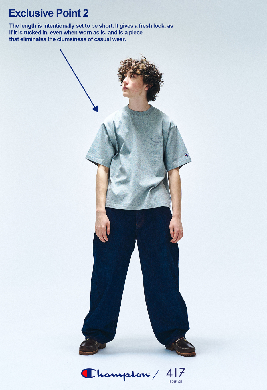 Champion × 417 EDIFICE 別注「ダブルロゴ Tee」が発売 (チャンピオン エディフィス Double Logo)