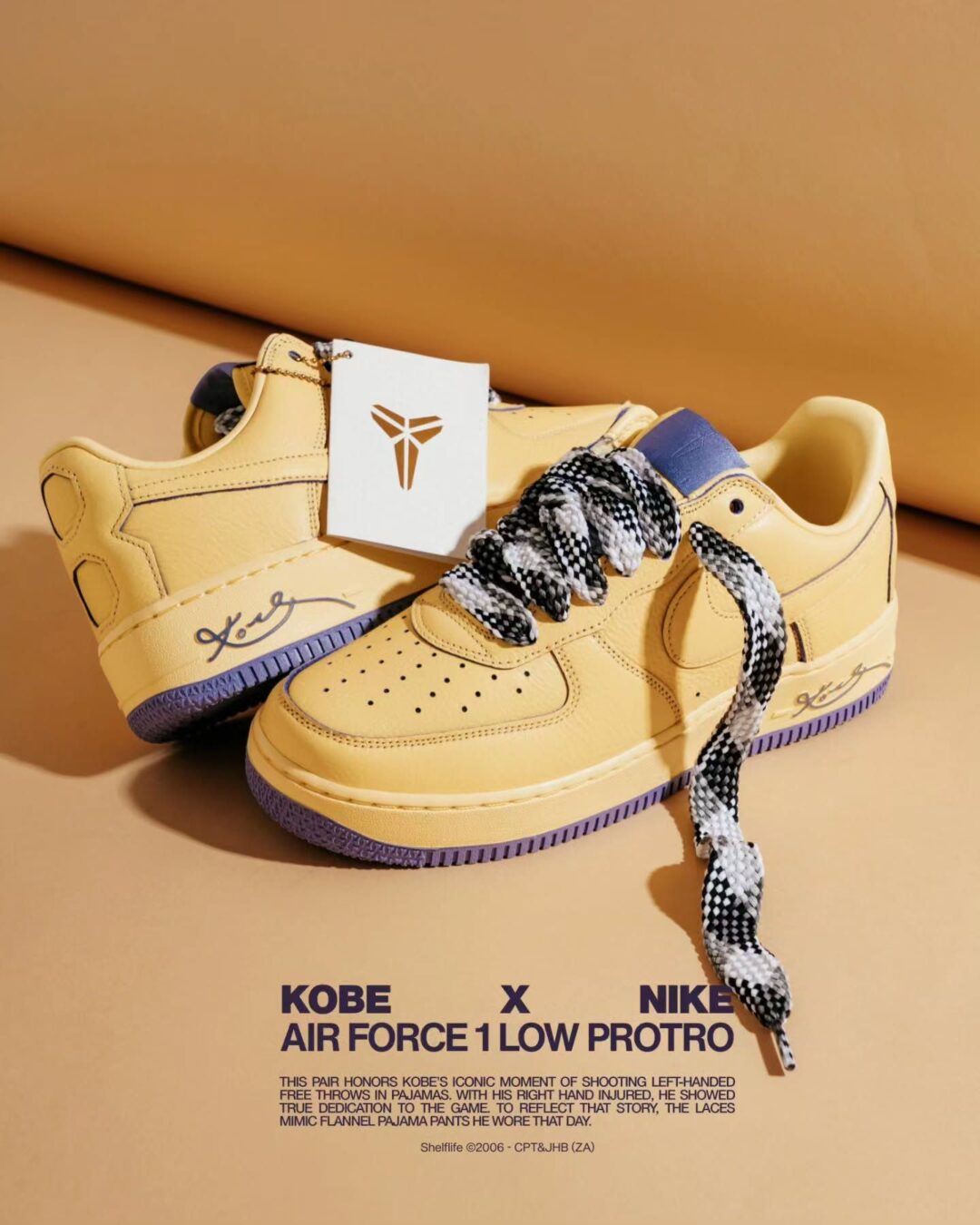 【2025年 6/6 発売】Kobe Bryant × NIKE AIR FORCE 1 LOW PROTRO QS “Soft Yellow” (コービー・ブライアント ナイキ エア フォース 1 ロー プロトロ “ソフトイエロー”) [HV9408-700]