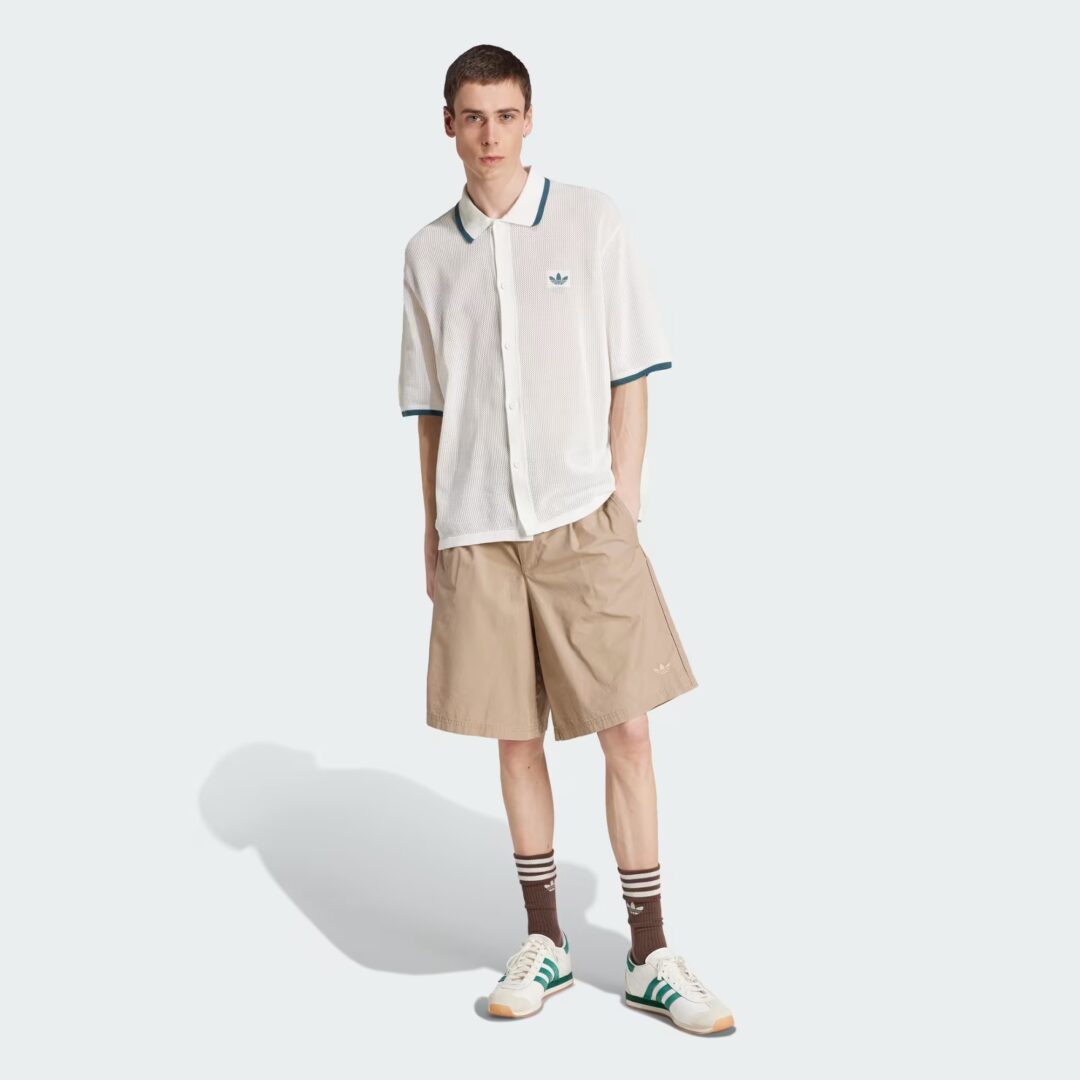 アディダス オリジナルスから気楽に着こなせるデザインの「ボタン ニットシャツ」が発売 (adidas Originals Button Knit Shirt) [KC3526]