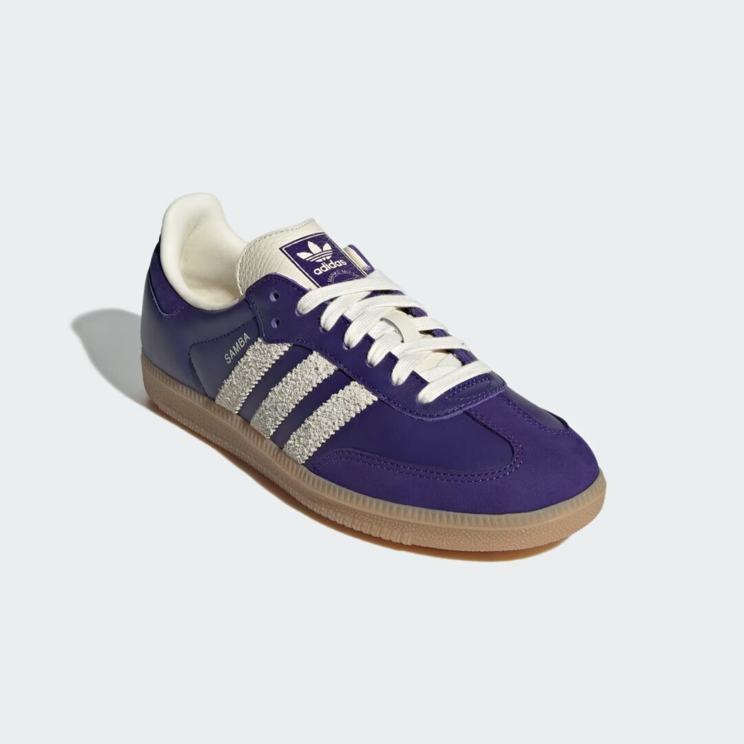 【2025年 発売】adidas Originals W SAMBA OG “Collegiate Purple/Cream White/Gum” (アディダス オリジナルス サンバ “パープル/ホワイト/ガム”) [JR0035]