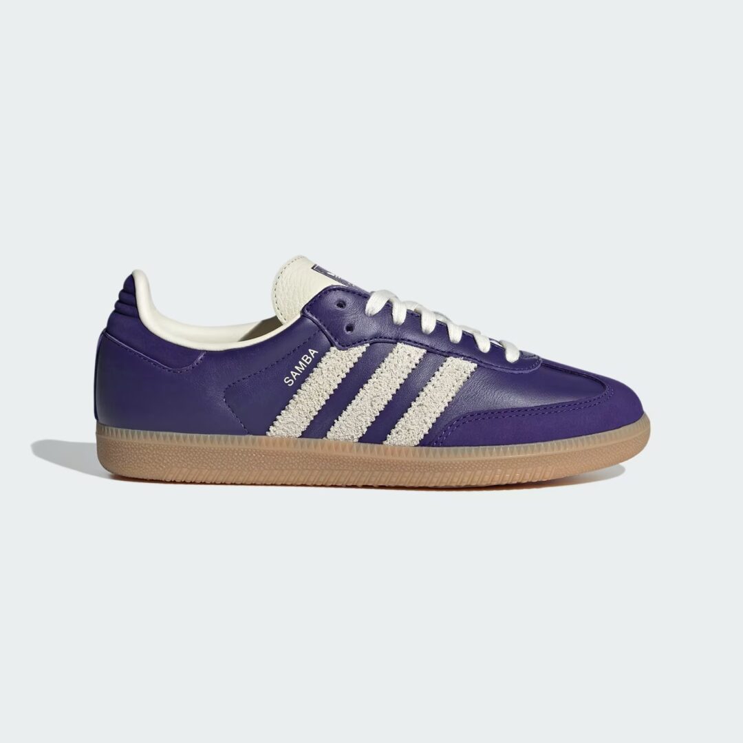 【2025年 発売】adidas Originals W SAMBA OG “Collegiate Purple/Cream White/Gum” (アディダス オリジナルス サンバ “パープル/ホワイト/ガム”) [JR0035]