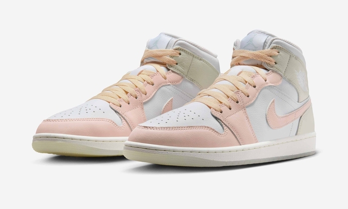 【2025年 4/16 発売】NIKE AIR JORDAN MID “White/Guava Ice” (ナイキ エア ジョーダン ミッド “ホワイト/グァバアイス”) [HJ6654-100]