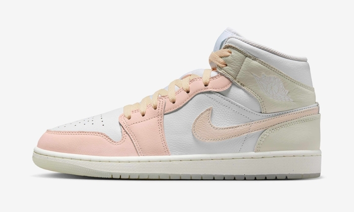 【2025年 4/16 発売】NIKE AIR JORDAN MID “White/Guava Ice” (ナイキ エア ジョーダン ミッド “ホワイト/グァバアイス”) [HJ6654-100]