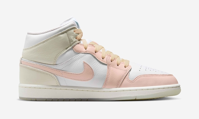 【2025年 4/16 発売】NIKE AIR JORDAN MID “White/Guava Ice” (ナイキ エア ジョーダン ミッド “ホワイト/グァバアイス”) [HJ6654-100]