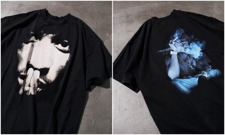 FREAK'S STORE 限定 2pac プリント クルーネック Tシャツ
