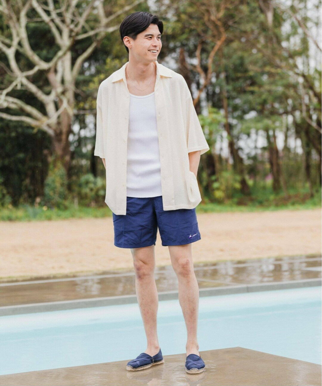 【2024年 5月初旬 発売】web限定！NIKE SWIM × EDIFICE ボレーショーツ (水陸着用可能 エディフィス ナイキ スイム)