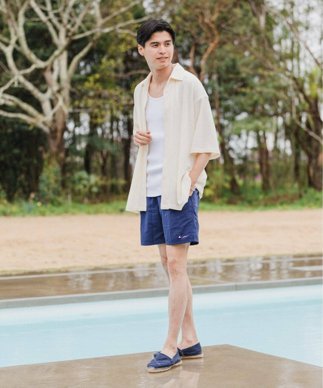 【2024年 5月初旬 発売】web限定！NIKE SWIM × EDIFICE ボレーショーツ (水陸着用可能 エディフィス ナイキ スイム)