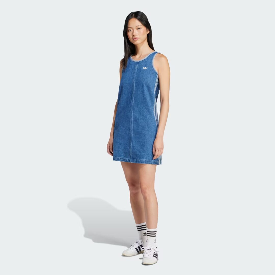 「アディダス アディカラー」からデニムを使用したタンクワンピースが発売 (adidas Adicolor Denim Three Stripes Tank Dress) [JD2580/JD3108]