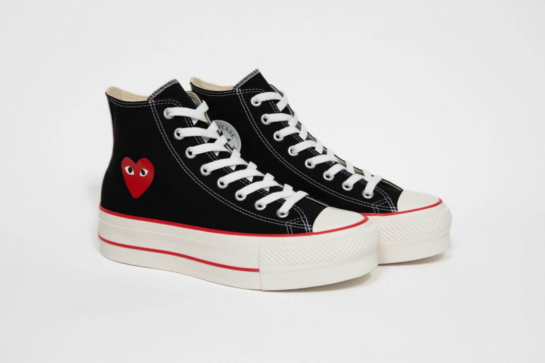 PLAY COMME des GARCONS × CONVERSE 厚底タイプモデルが2025年 4/13 発売 (プレイ・コム デ ギャルソン コンバース)