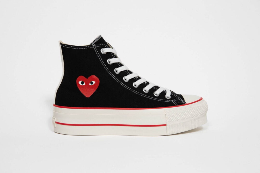 PLAY COMME des GARCONS × CONVERSE 厚底タイプモデルが2025年 4/13 発売 (プレイ・コム デ ギャルソン コンバース)