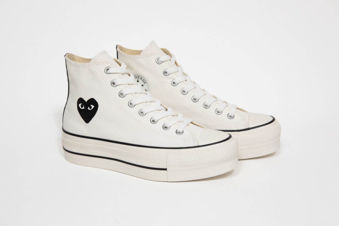 PLAY COMME des GARCONS × CONVERSE 厚底タイプモデルが2025年 4/13 発売 (プレイ・コム デ ギャルソン コンバース)