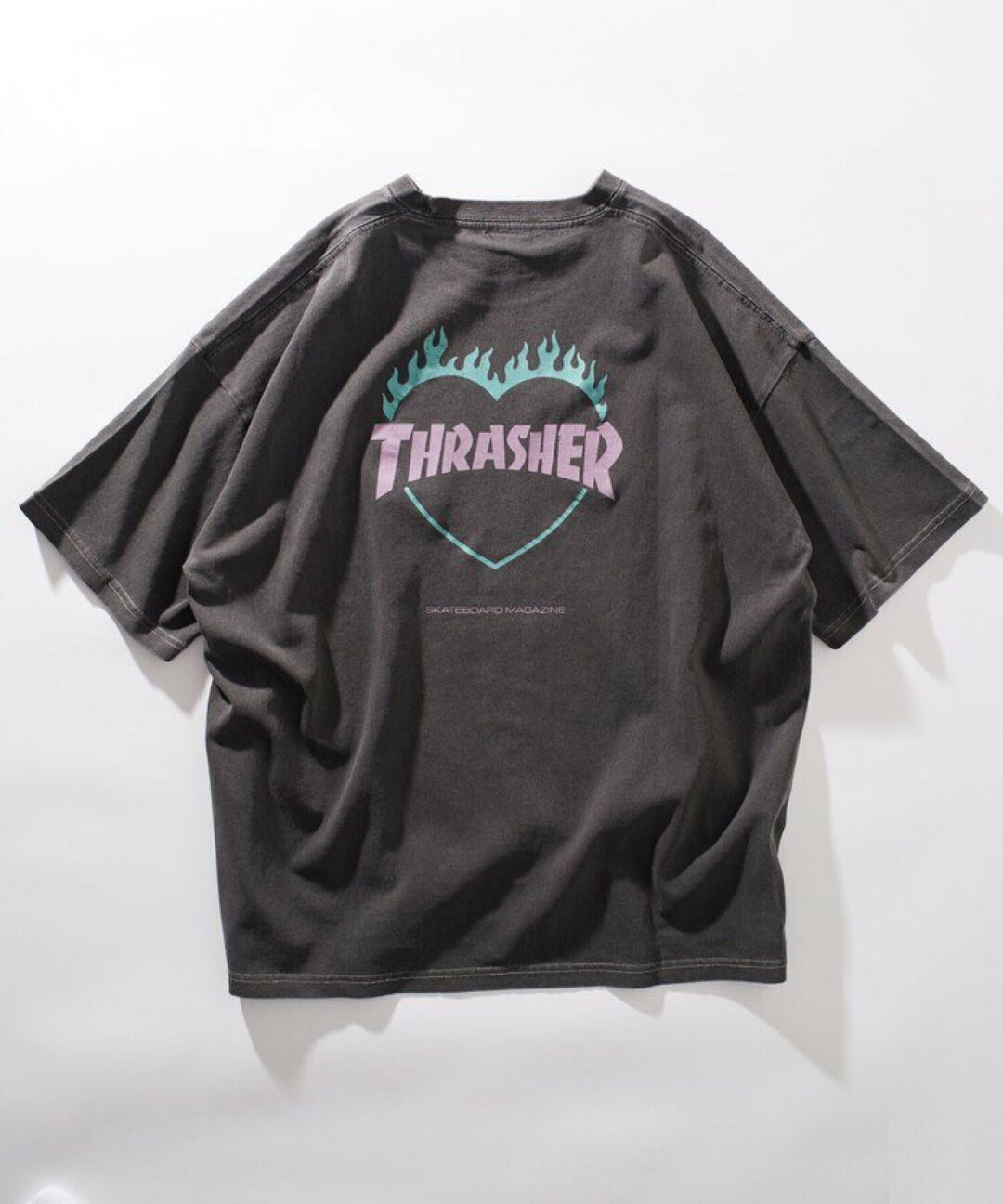 web限定！THRASHER バックロゴフレイムハート TEEが発売 (スラッシャー)