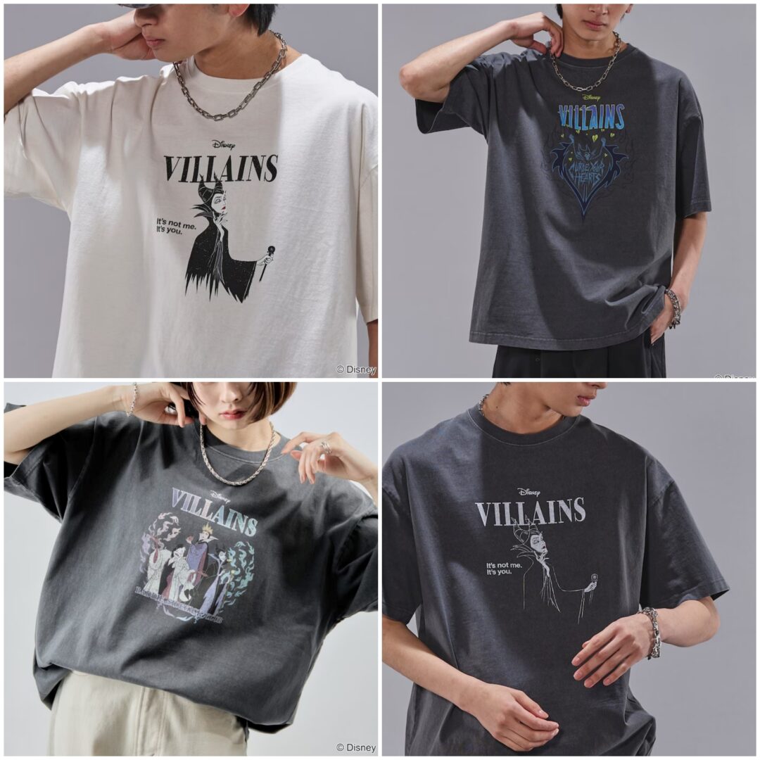 各名作に登場する”悪者たち”を集めた PUBLUX 別注 Villains ピグメントグラフィックTシャツが発売 (パブリュクス ヴィランズ)
