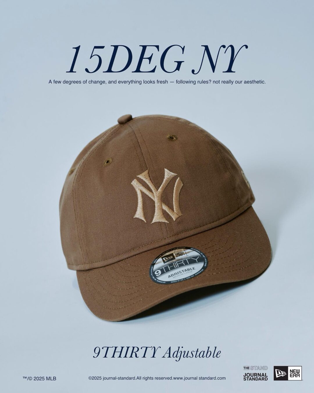 ロゴを時計回りに15度傾けたNew Era × JOURNAL STANDARD コラボが発売 (ニューエラ ジャーナルスタンダード)