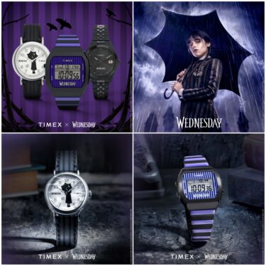 Netflix作品「Wednesday / ウェンズデー」× Timex コラボ時計が2025年 6/4 発売 (ネットフリックス ティム・バートン Tim Burton タイメックス)