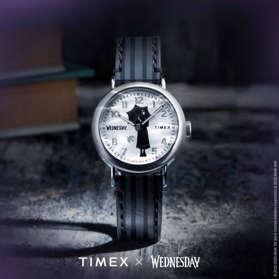 Netflix作品「Wednesday / ウェンズデー」× Timex コラボ時計が2025年 6/4 発売 (ネットフリックス ティム・バートン Tim Burton タイメックス)