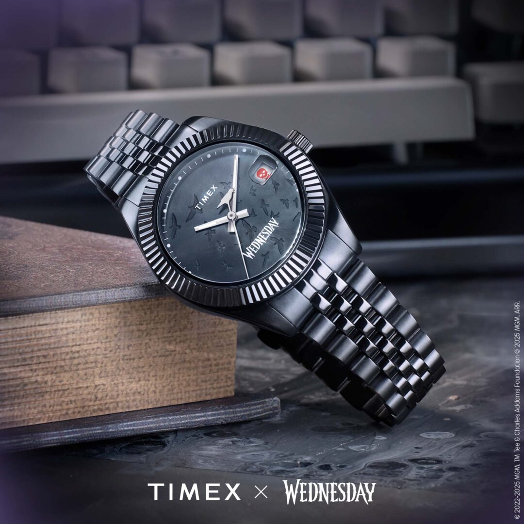 Netflix作品「Wednesday / ウェンズデー」× Timex コラボ時計が2025年 6/4 発売 (ネットフリックス ティム・バートン Tim Burton タイメックス)