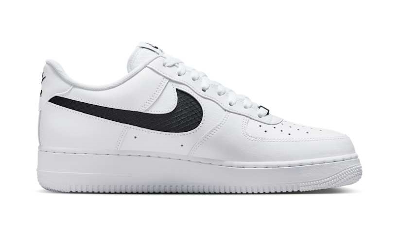 【2025年 発売予定】NIKE AIR FORCE 1 07 LOW “Nylon Swoosh/White/Black” (ナイキ エア フォース 1 ロー “ナイロンスウッシュ/ホワイト/ブラック”) [IH4452-100]