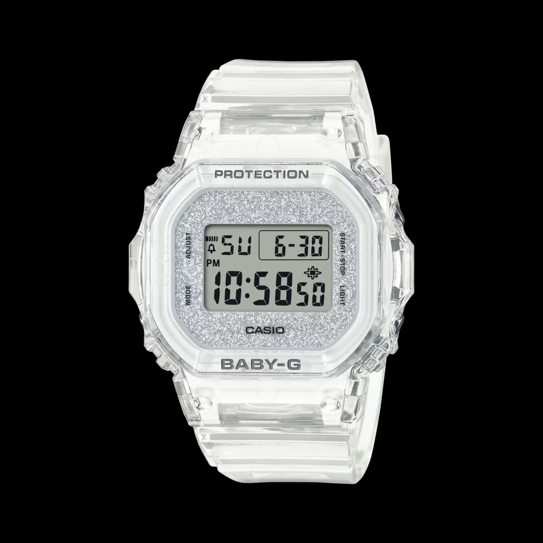 G-SHOCKからキラキラ輝くグリッターダイアル & スケルトン バンドデザインモデル “BGD-565GC-7JF”が発売 (Gショック ジーショック)