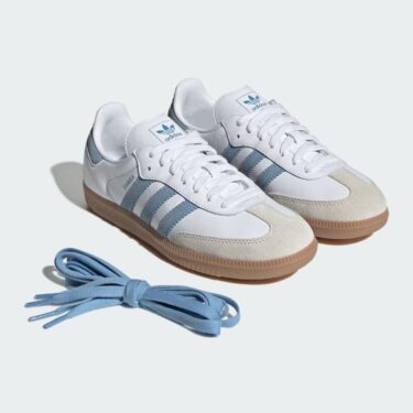 【2025年 発売】adidas Originals W SAMBA OG “Cloud White/Alumina/Ash Blue” (アディダス オリジナルス サンバ “ホワイト/アルミナ/ブルー”) [JS1391]
