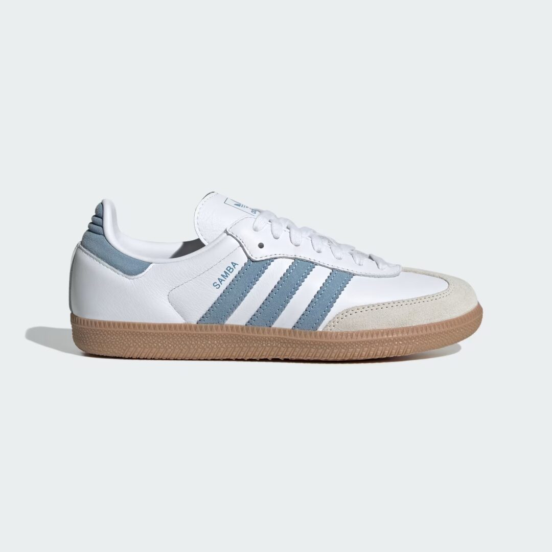 【2025年 発売】adidas Originals W SAMBA OG “Cloud White/Alumina/Ash Blue” (アディダス オリジナルス サンバ “ホワイト/アルミナ/ブルー”) [JS1391]