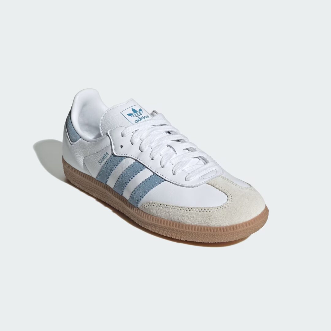 【2025年 発売】adidas Originals W SAMBA OG “Cloud White/Alumina/Ash Blue” (アディダス オリジナルス サンバ “ホワイト/アルミナ/ブルー”) [JS1391]