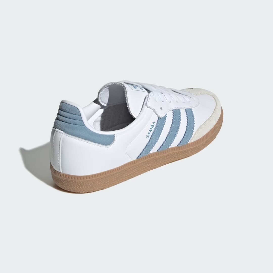 【2025年 発売】adidas Originals W SAMBA OG “Cloud White/Alumina/Ash Blue” (アディダス オリジナルス サンバ “ホワイト/アルミナ/ブルー”) [JS1391]
