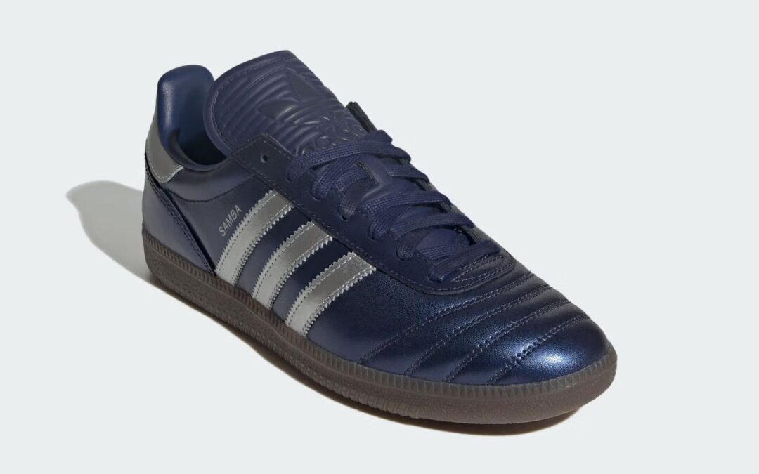 【2025年 発売】adidas Originals SAMBA JP “Dark Blue/Silver Metallic/Gum” (アディダス オリジナルス サンバ “ブルー/シルバー/ガム”) [JR2180]