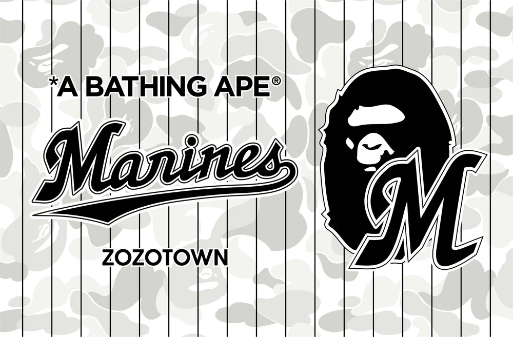 千葉ロッテマリーンズ × A BATHING APE コラボ限定アイテムが2025年 6/1 からZOZOTOWNで発売 (ア ベイシング エイプ ゾゾタウン)