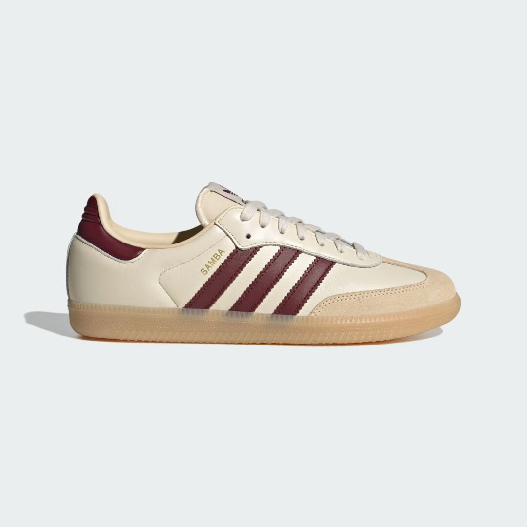 【2025年 発売】adidas Originals SAMBA OG “Wonder White/Shadow Red/Gum” (アディダス オリジナルス サンバ “ホワイト/レッド/ガム”) [JS3830]