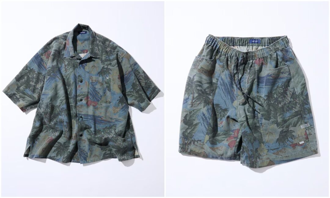 NAUTICA アロハプリントの“オープンカラーシャツ & スピンドル イージーショートパンツ”が発売 (ノーティカ)