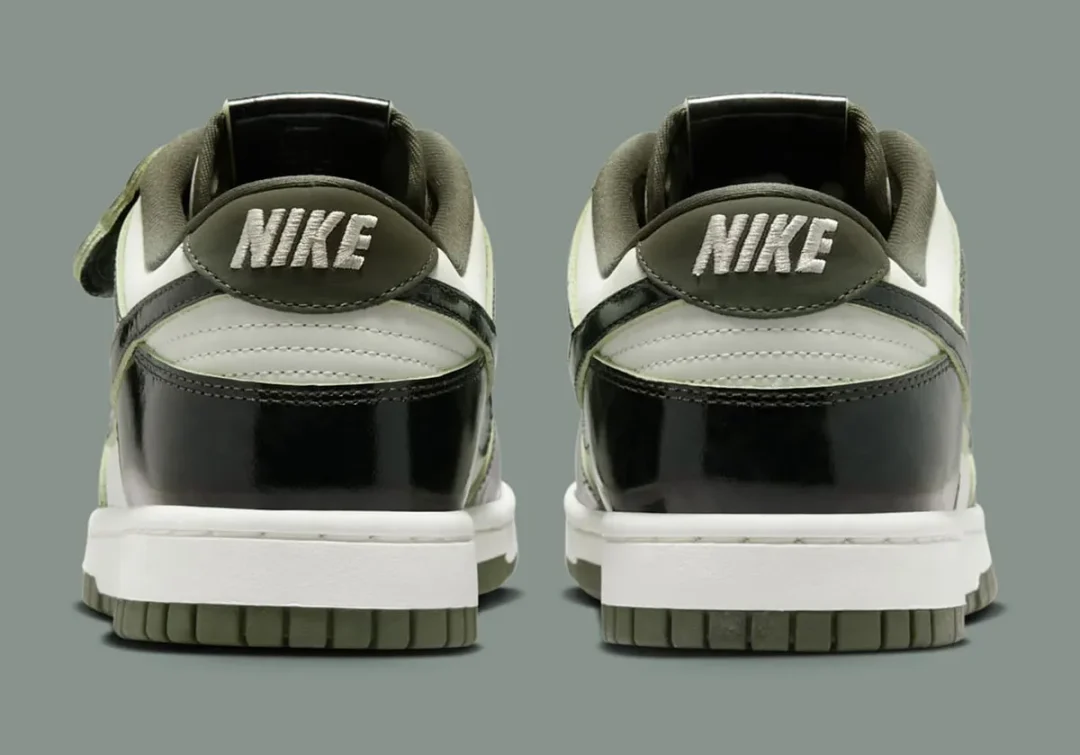 【2025年 発売予定】NIKE DUNK LOW SE “Patent Panda/White/Olive Green” (ナイキ ダンク ロー “パテントパンダ/ホワイト/オリーブグリーン”) [HQ1965-001]