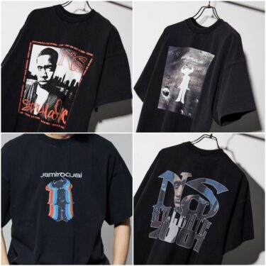「jamiroquai」「Nas」をセレクトしたFREAK'S STORE 別注 フロントプリント ショートスリーブ クルーネックTeeが2025年 7月中旬 発売 (フリークスストア ジャミロクワイ ナズ)
