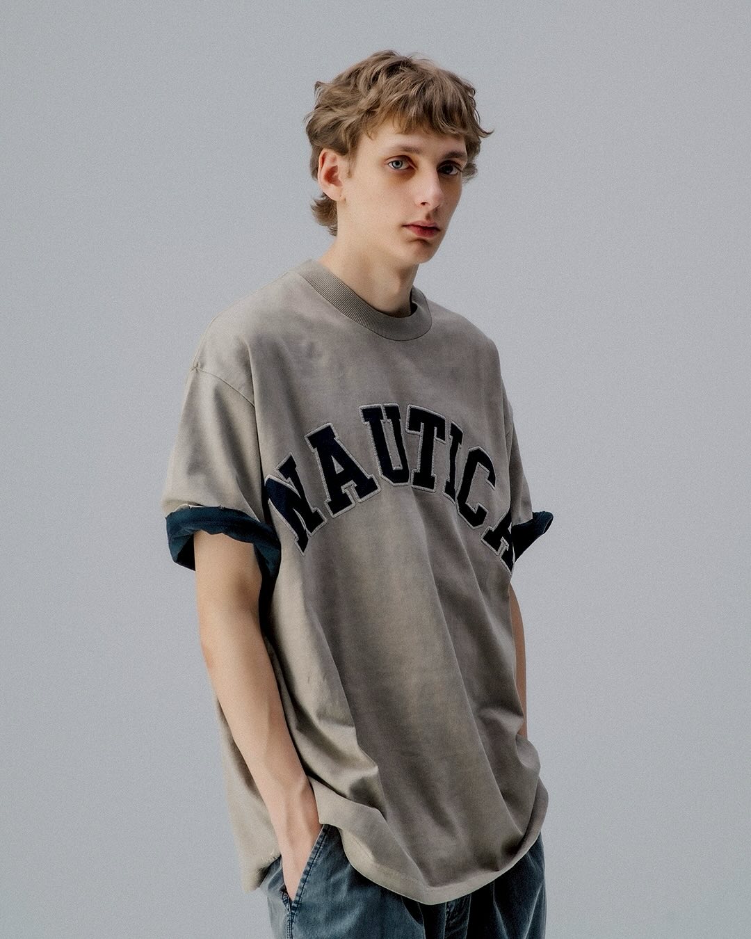 NAUTICA 2025 SUMMER “Pigment Dyed Arch Logo S/S Tee” (ノーティカ)