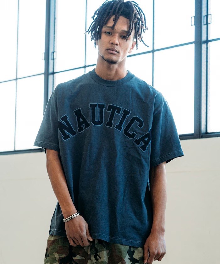 NAUTICA 2025 SUMMER “Pigment Dyed Arch Logo S/S Tee” (ノーティカ)