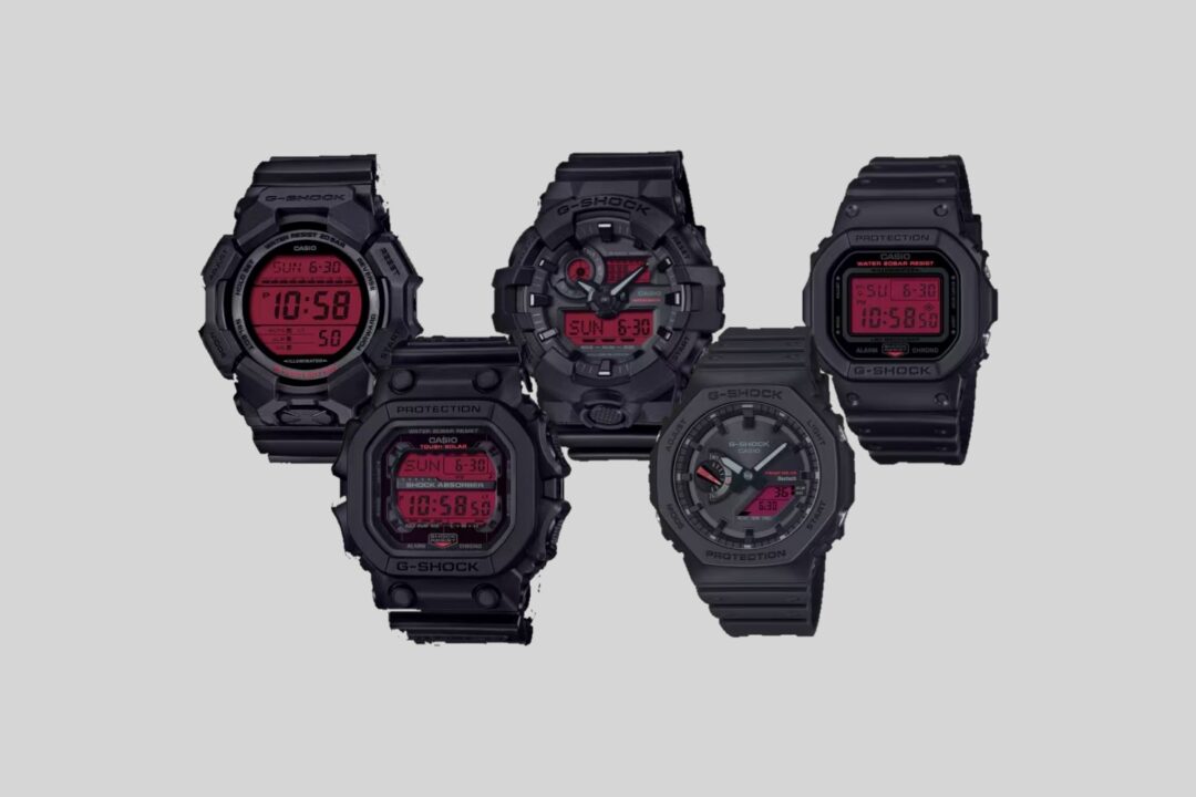 G-SHOCK ブランドカラーのブラックとレッドにこだわったシリーズが2025年 5/16 発売 (Gショック ジーショック)