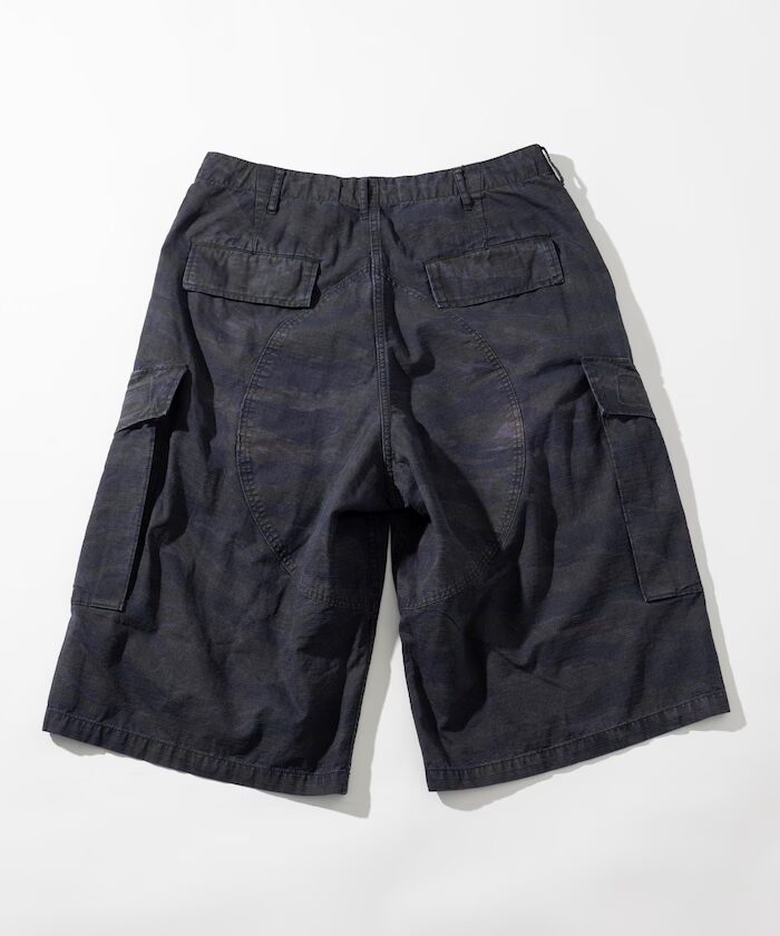 FREAK’S STORE “オーバーダイ カモ柄 バギーシルエット カーゴ スリークォーター ショートパンツ”が発売 (フリークスストア)