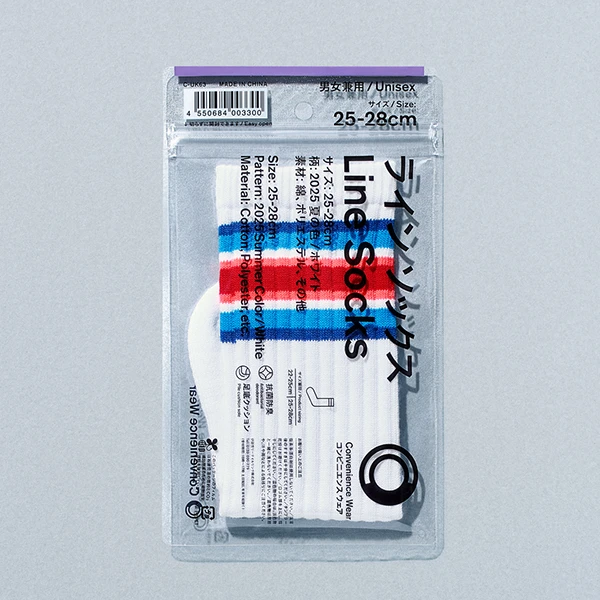 ファミマ コンビニエンスウェアの新作ソックス「2025夏の色」が発売 (FACETASM/落合宏理氏 共同開発のコンビニウェア)