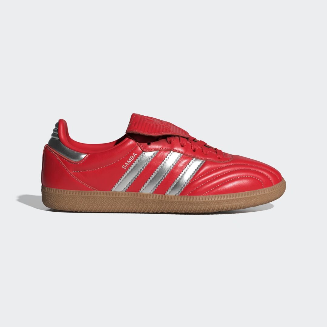 【2025年 発売】adidas Originals SAMBA Long Tongues “Better Scarlet/Silver Metallic/Gum” (アディダス オリジナルス サンバ ロングタン “スカーレット/シルバー/ガム”) [JS3938]