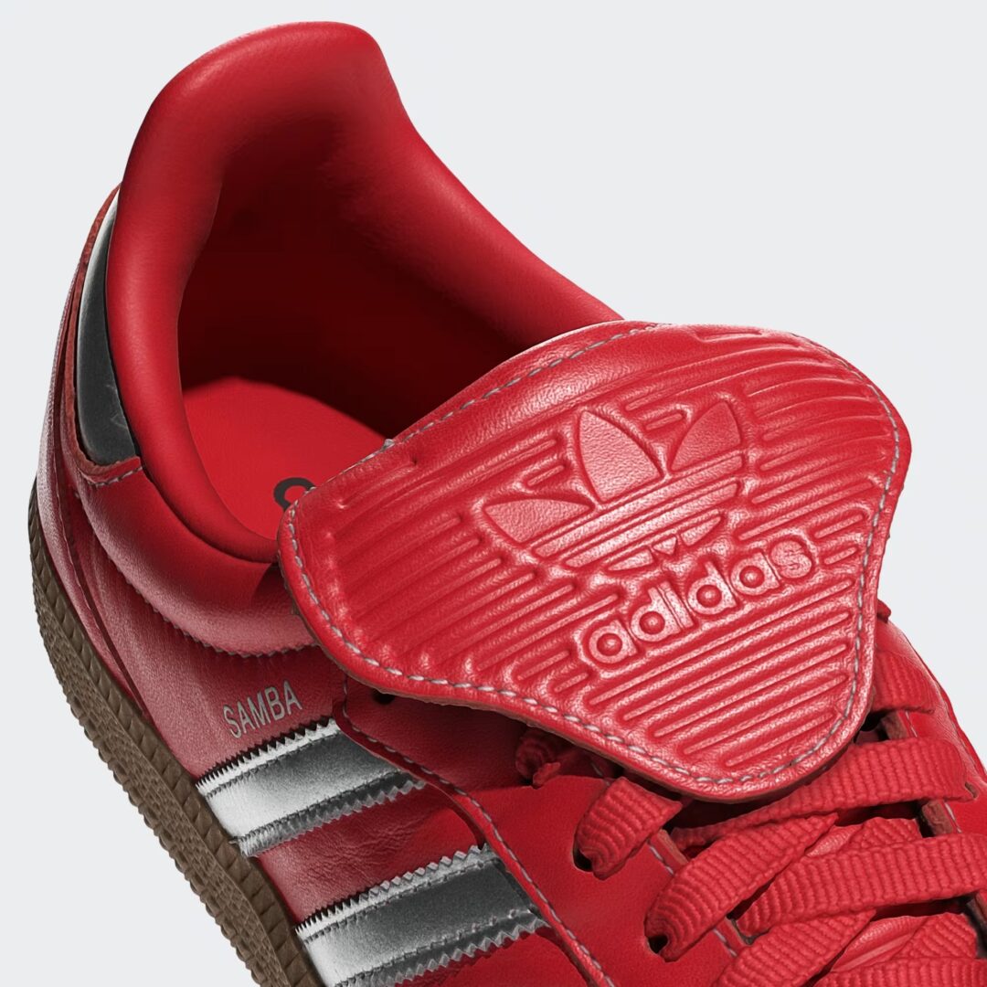 【2025年 発売】adidas Originals SAMBA Long Tongues “Better Scarlet/Silver Metallic/Gum” (アディダス オリジナルス サンバ ロングタン “スカーレット/シルバー/ガム”) [JS3938]