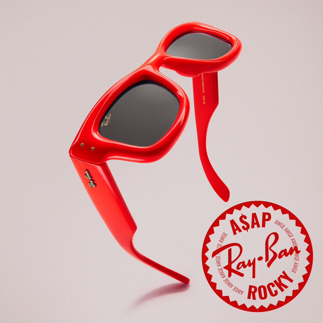 Ray-Ban × A$AP ROCKY コラボアイウェア「THE WAYFARER PUFFER」が日本時間 2025年 6/21 01:00 発売 (エイサップ・ロッキー レイバン)