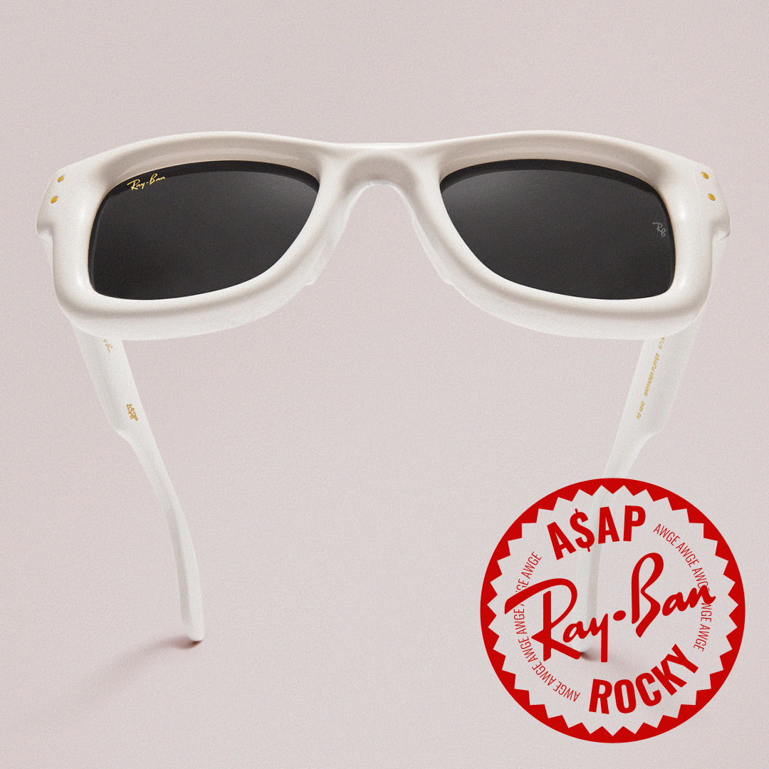 Ray-Ban × A$AP ROCKY コラボアイウェア「THE WAYFARER PUFFER」が日本時間 2025年 6/21 01:00 発売 (エイサップ・ロッキー レイバン)